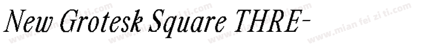 New Grotesk Square THRE字体转换